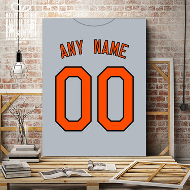 Baltimore Jersey Custom Canvas Print Wall Art for Boy Girl Men Women Baseball Personalized Canvas Art
